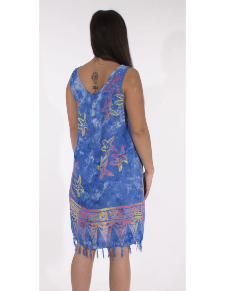 Viscose fringed dress