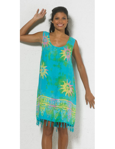 Viscose fringed dress