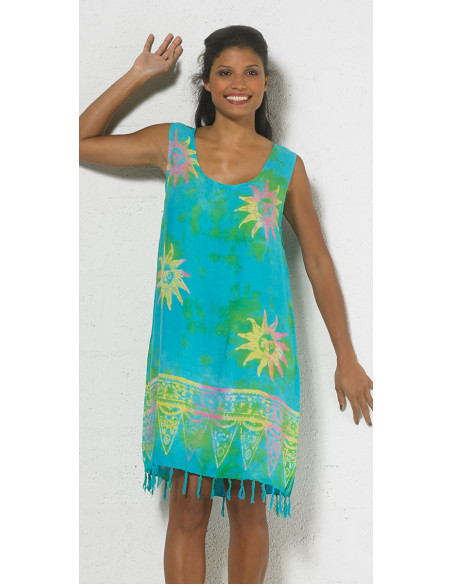 Viscose fringed dress