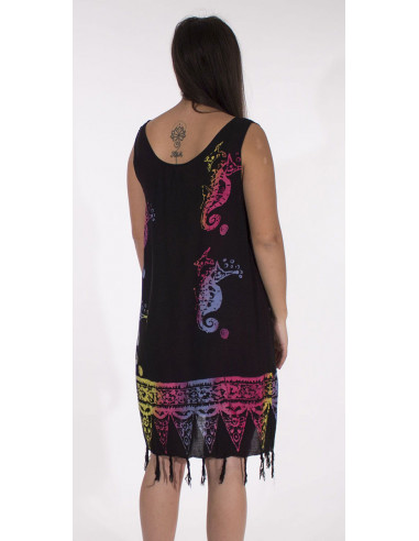 Viscose fringed dress