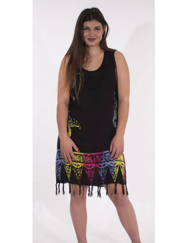 Viscose fringed dress