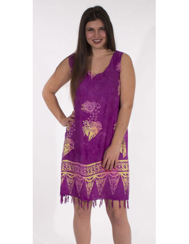 Viscose fringed dress