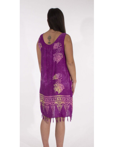 Viscose fringed dress