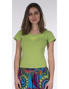95% cotton 5% elastane mandala tee shirt and short sleeves 2