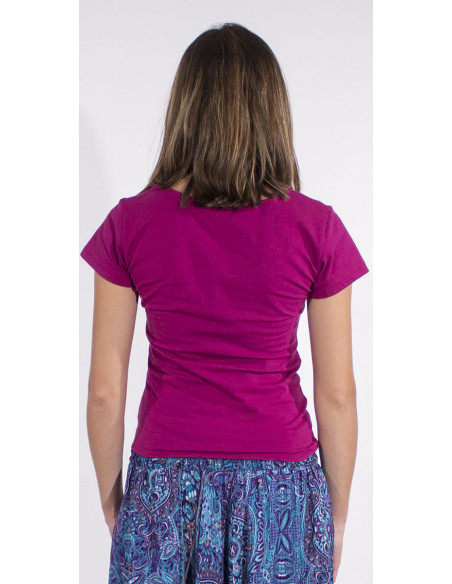 95% cotton 5% elastane mandala tee shirt and short sleeves