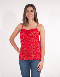 Viscose top with lace back...
