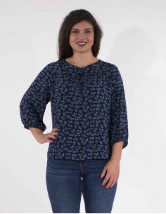 Blouse viscose 3/4 sleeves eclat print 2