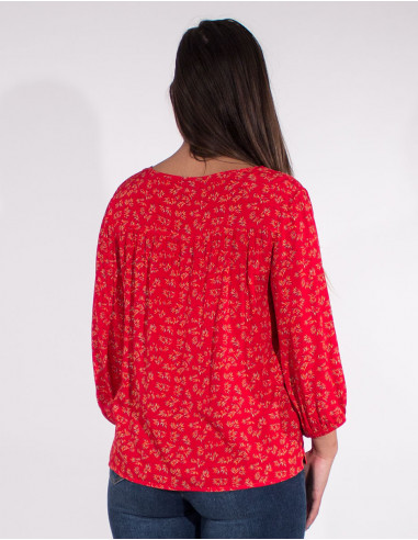 Blouse viscose 3/4 sleeves eclat print