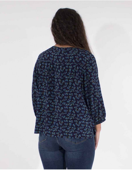Blouse viscose 3/4 sleeves eclat print