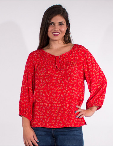 Blouse viscose 3/4 sleeves eclat print