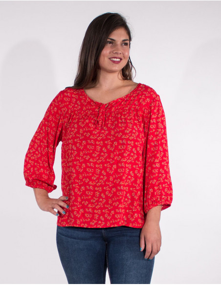 Blouse viscose 3/4 sleeves eclat print