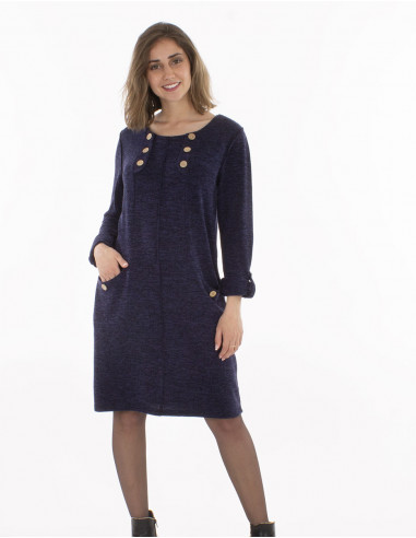 Knitted 95% polyester 5% elastane dress