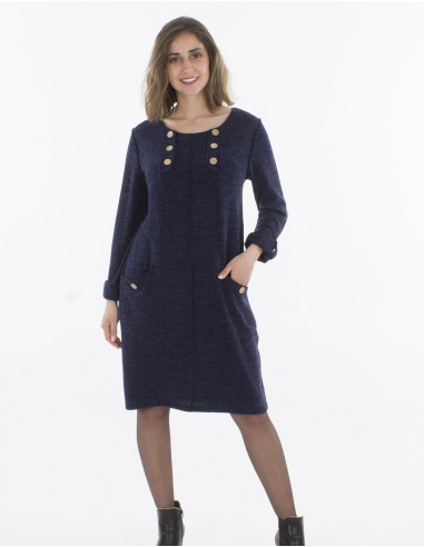 Knitted 95% polyester 5% elastane dress