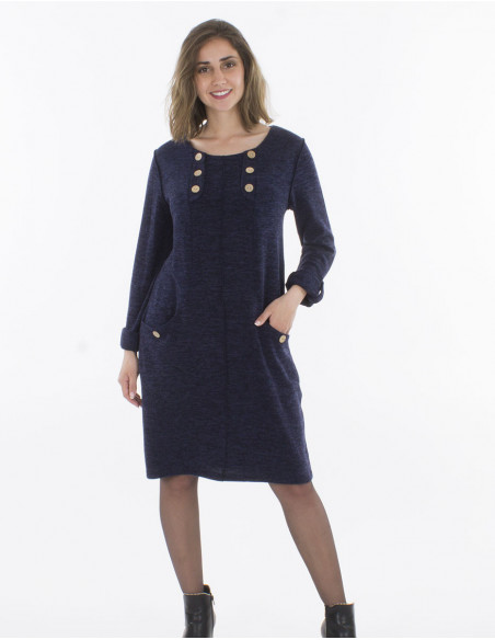 Knitted 95% polyester 5% elastane dress