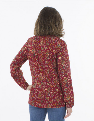 Chemisier Polyester Boutonne Imprime Gol