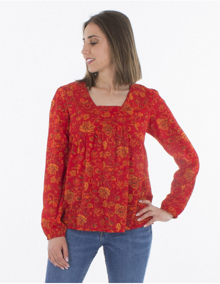 Chemisier Polyester Imprime Nuit
