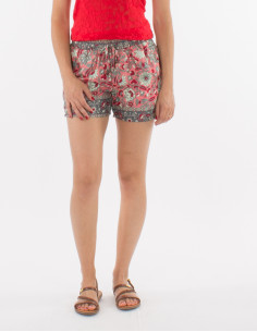 Short Polyester Imprime Fleur 2