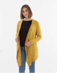 Veste maille 74% viscose 21% polyester 5% élasthanne 2