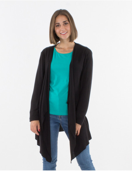 Knitted 74% rayon 21% polyester 5% elastane jacket