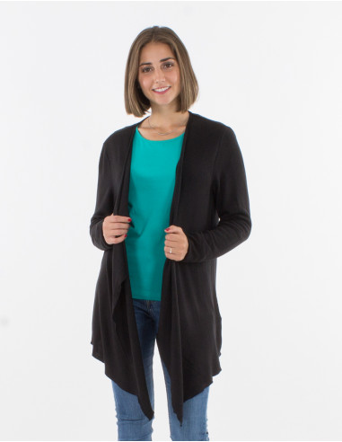 Knitted 74% rayon 21% polyester 5% elastane jacket