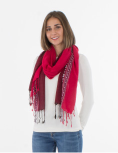 Rayon pareo bicolour scarf