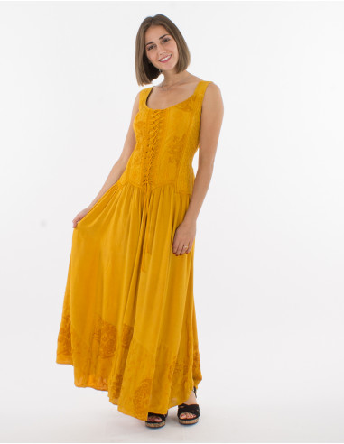 Long viscose sw straps dress