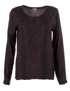 Rayon blouse with long sleeves 2