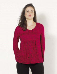 Rayon blouse with fleuri print