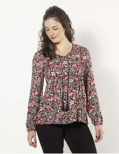 Rayon twill blouse with...