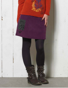 Jupe courte en velours