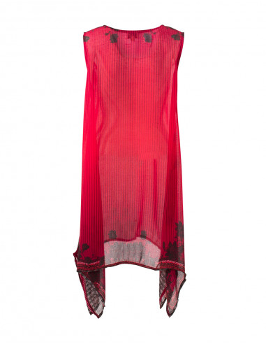 Robe Polyester Sans Manches Imprime Abou