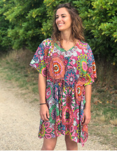 Robe Kaftan Viscose Manches...
