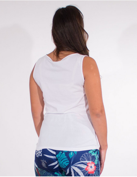 T-shirt 95% cotton 5% elastane sleeveless plain