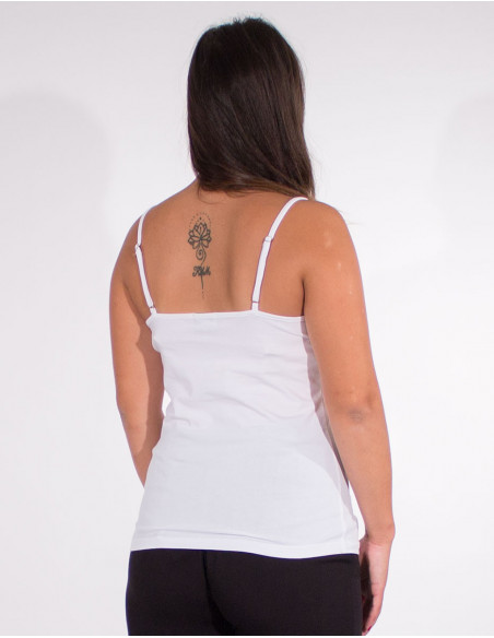 T-shirt 95% cotton 5% elastane straps plain