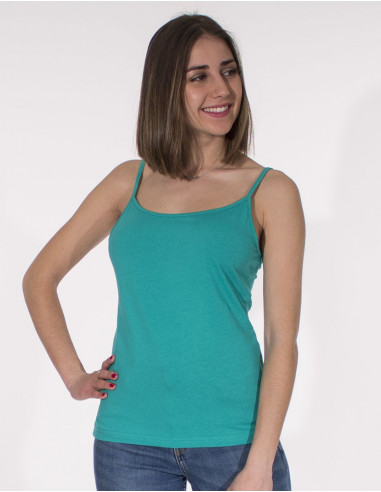 T-shirt 95% cotton 5% elastane straps plain