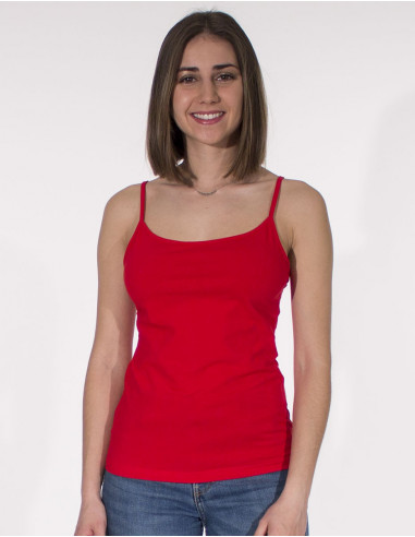 T-shirt 95% cotton 5% elastane straps plain