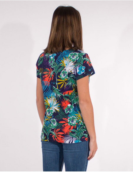 TShirt 97% Coton 3% Elasthanne Manch Cou