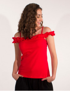 Tshirt 97% Coton 3 Elasthanne Uni Bretel 2