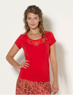 95% cotton 5% elastane mandala tee shirt and short sleeves 2