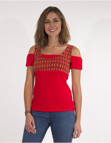 Tshirt 97% Coton 3 Elasthanne Manches Co