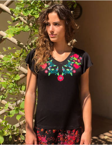 TShirt Manches Courtes Motif Imp