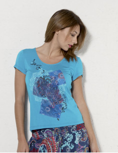 Tshirt 95% Viscose 5% Elasthanne Patch