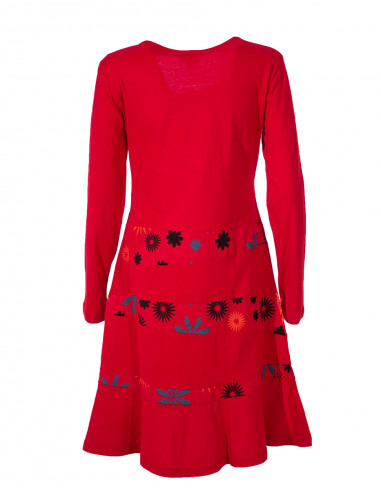 Robe courte coton imprimée