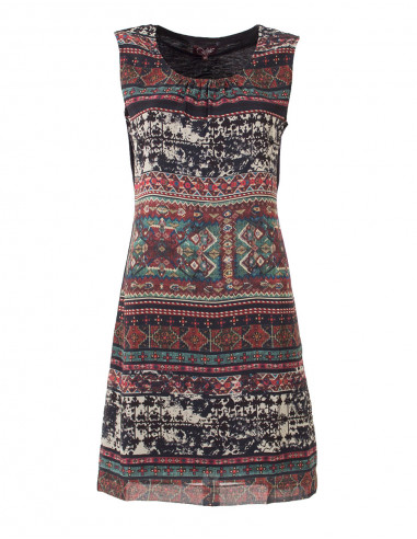 Robe courte polyester imprimée
