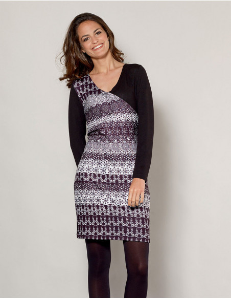 Knitted 97% Polyester 3% spandex dress