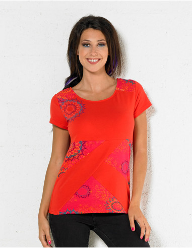 97% cotton 3% spandex tee shirt with short sleeves