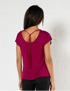 95% rayon 5% spandex tee shirt with short sleeves 2