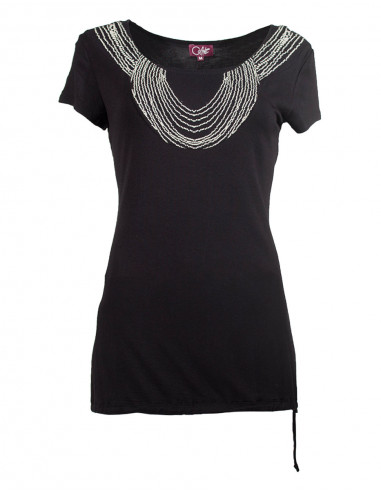 Tee shirt collier ethnique
