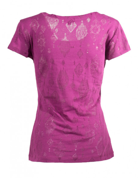 Tee shirt manches courtes effet dévoré