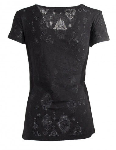 Tee shirt manches courtes effet dévoré